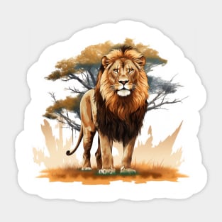 Wild African Lion Sticker